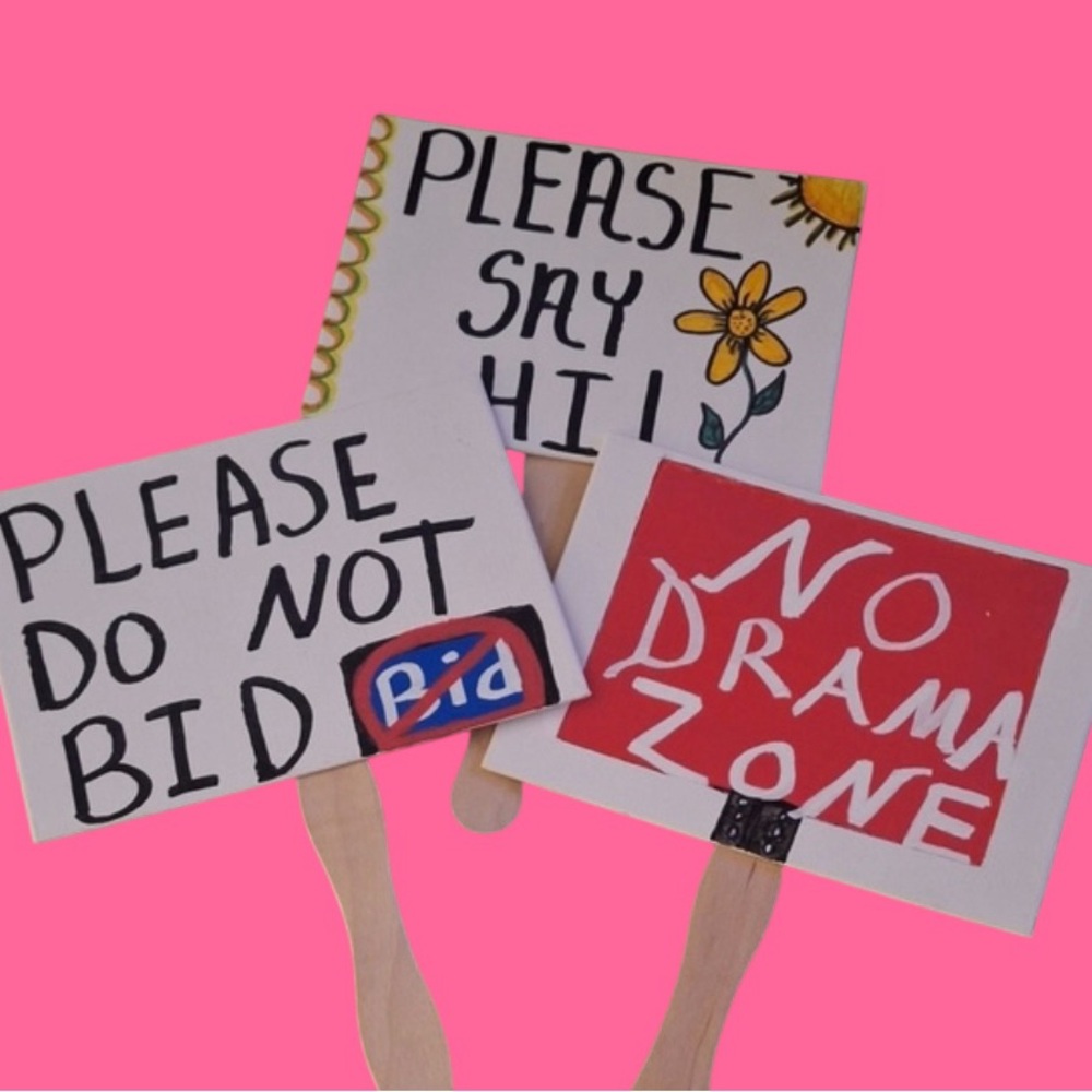 Homemade 5X7 signs designed for you, in wording, design and colors β€οΈππ©΅π§‘ππ©· - Picture 3 of 3